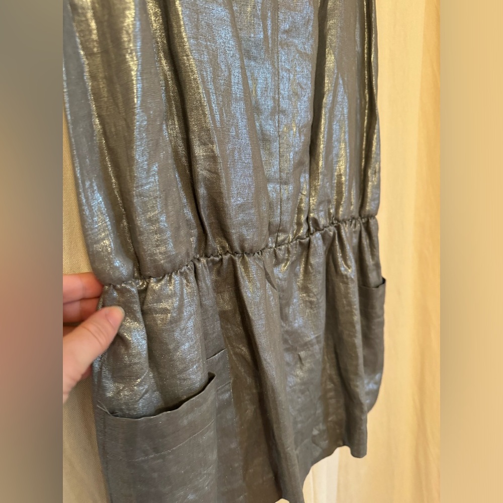 Cynthia Steffe Metallic Gray Dress - Picture 5 of 10